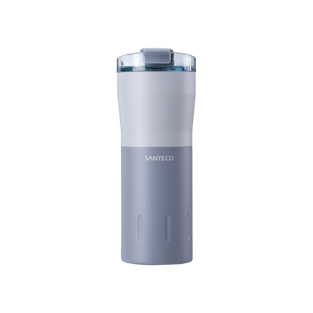 法國SANTECO-KARIBA 上蓋保溫瓶 500ml 銀藍